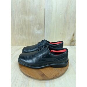 Ecco Helsinki Black Leather Dress Shoes Mens Size 44 US 10/10.5